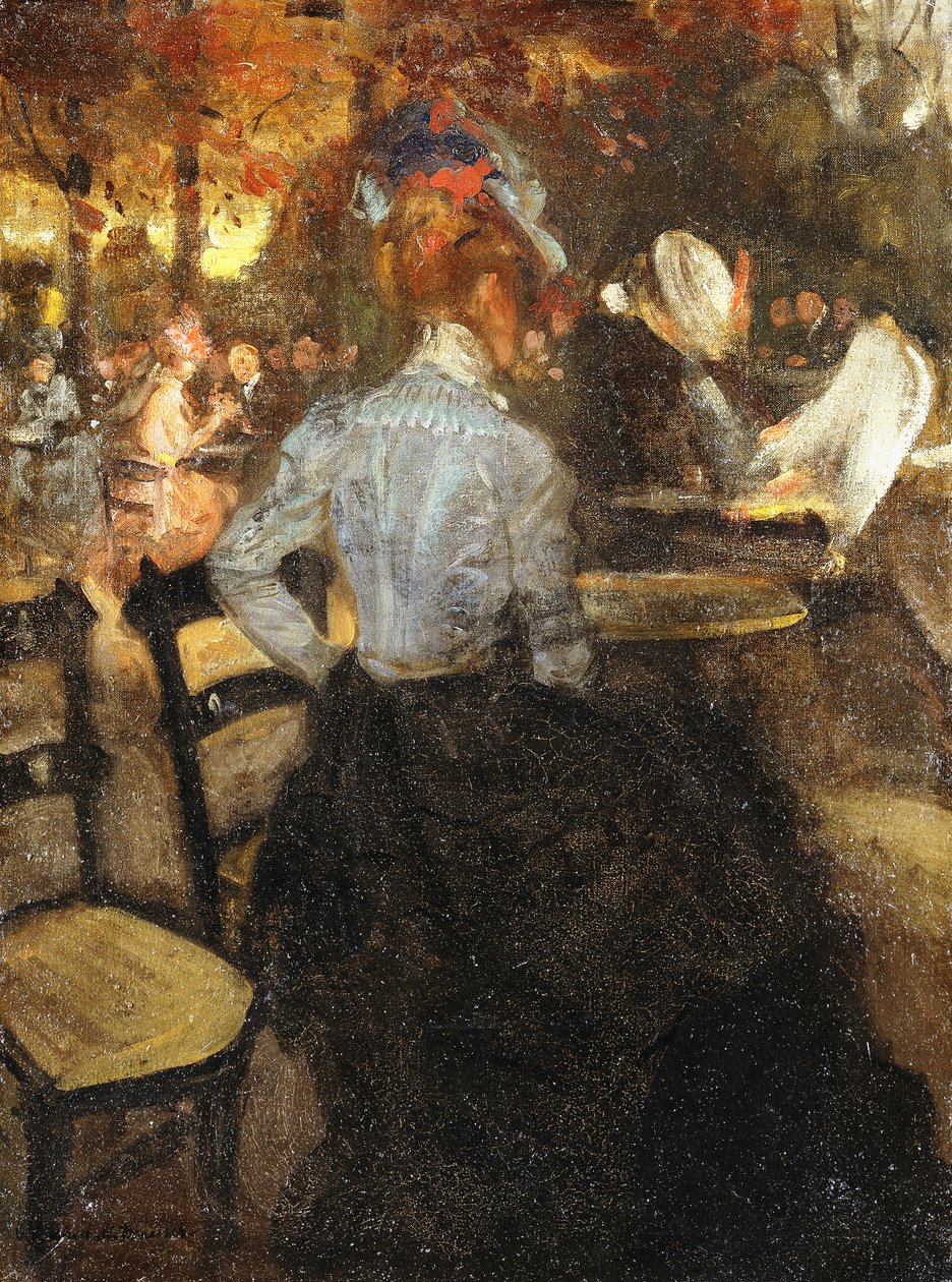 A kávézó, 1900 körül alkotó: Alfred Henry Maurer