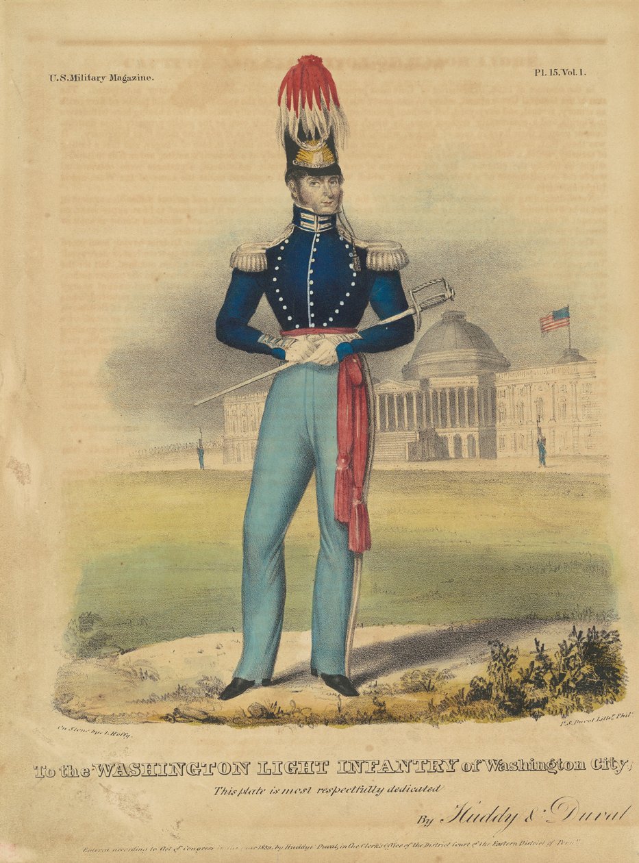 Washington City Washington könnyűgyalogságához alkotó: Alfred Hoffy