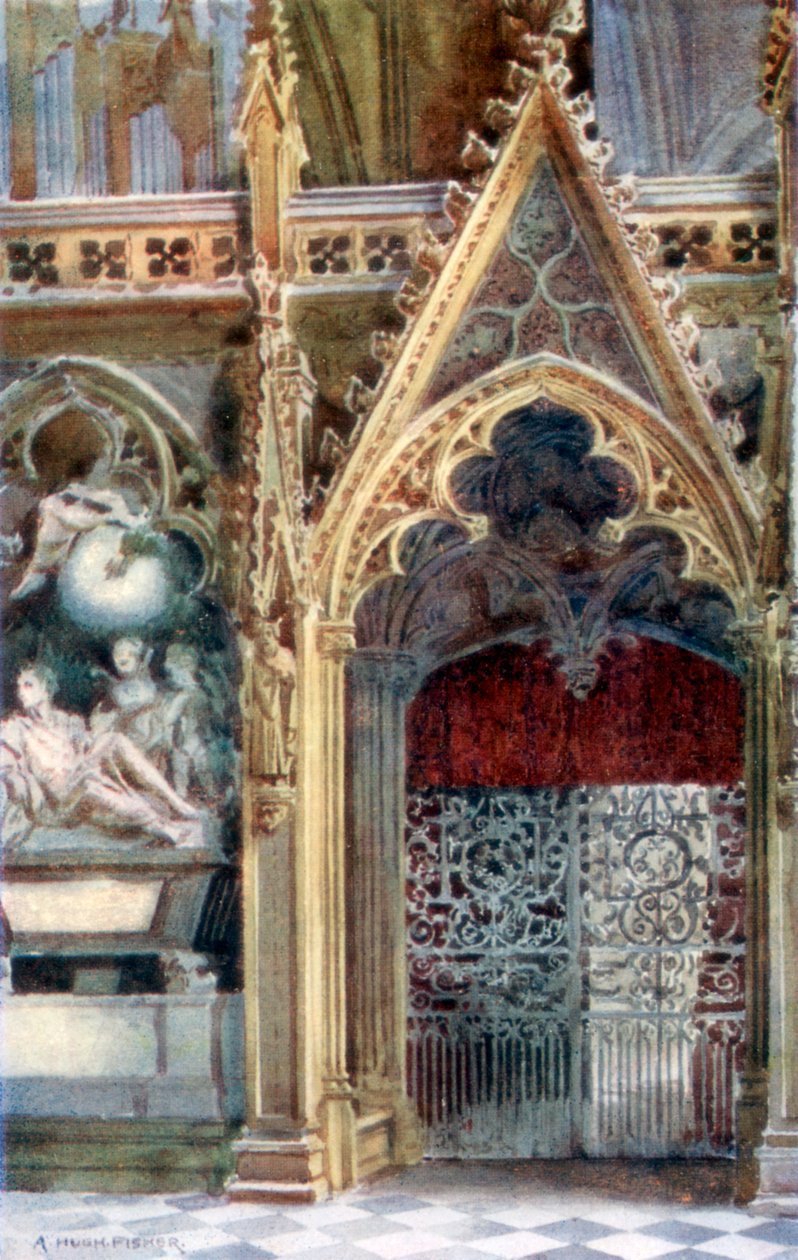 Bejárat a kórusba, Westminster Abbey, 1902 alkotó: Alfred Hugh Fisher
