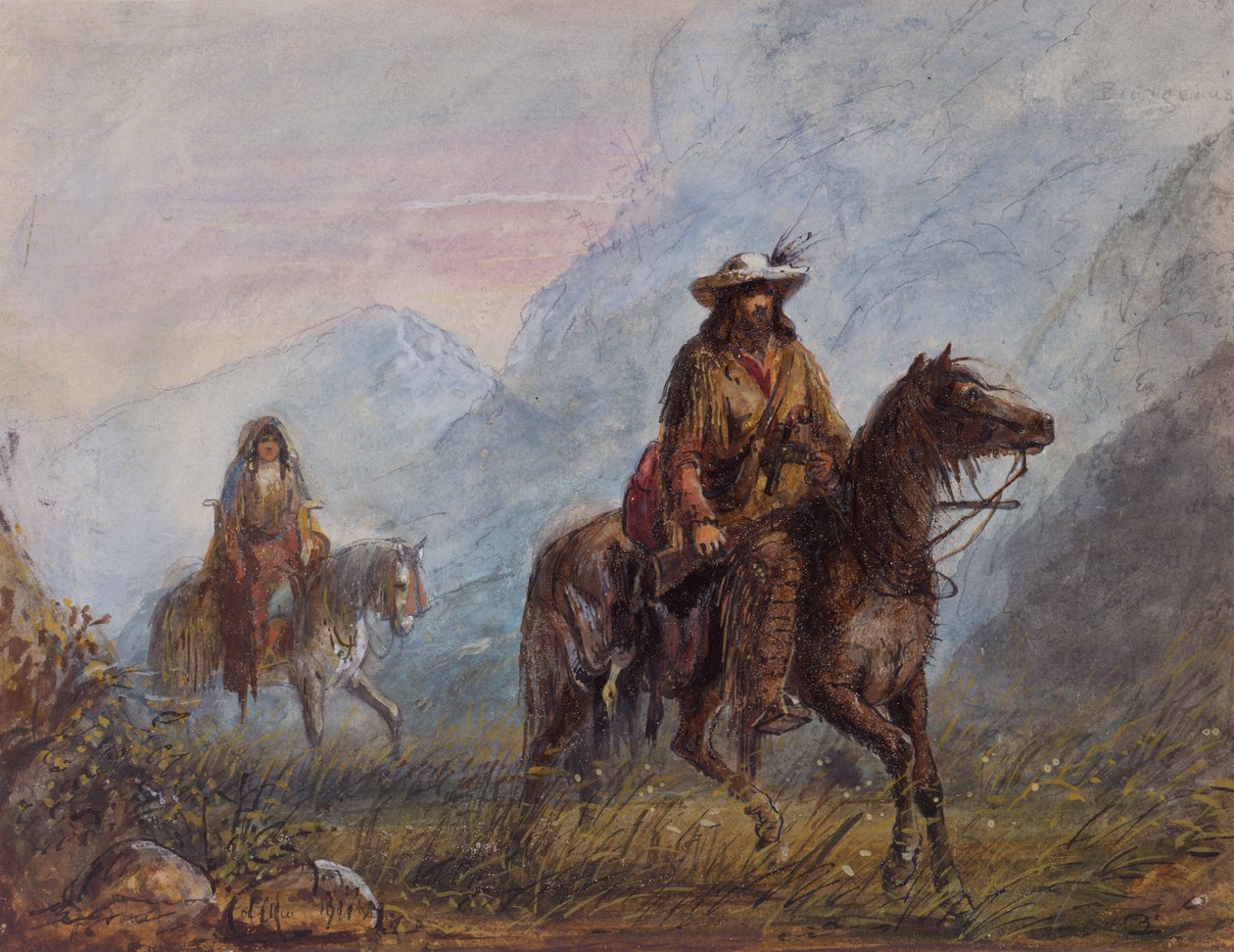 Joseph Rutherford Walker kapitány, 1837 körül (akvarell papíron) alkotó: Alfred Jacob Miller