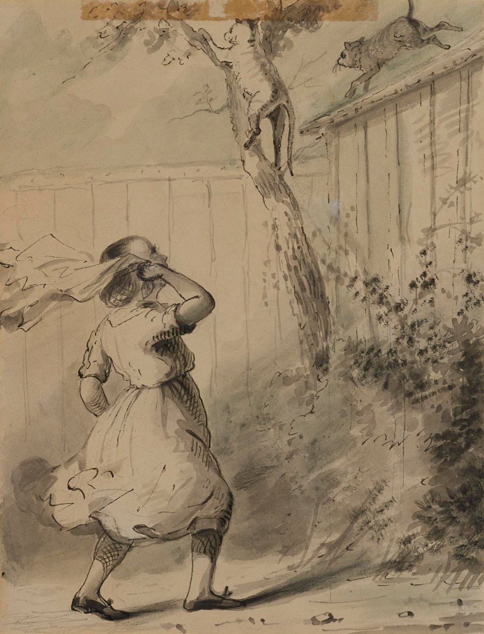 Carrie és a macskák alkotó: Alfred Jacob Miller