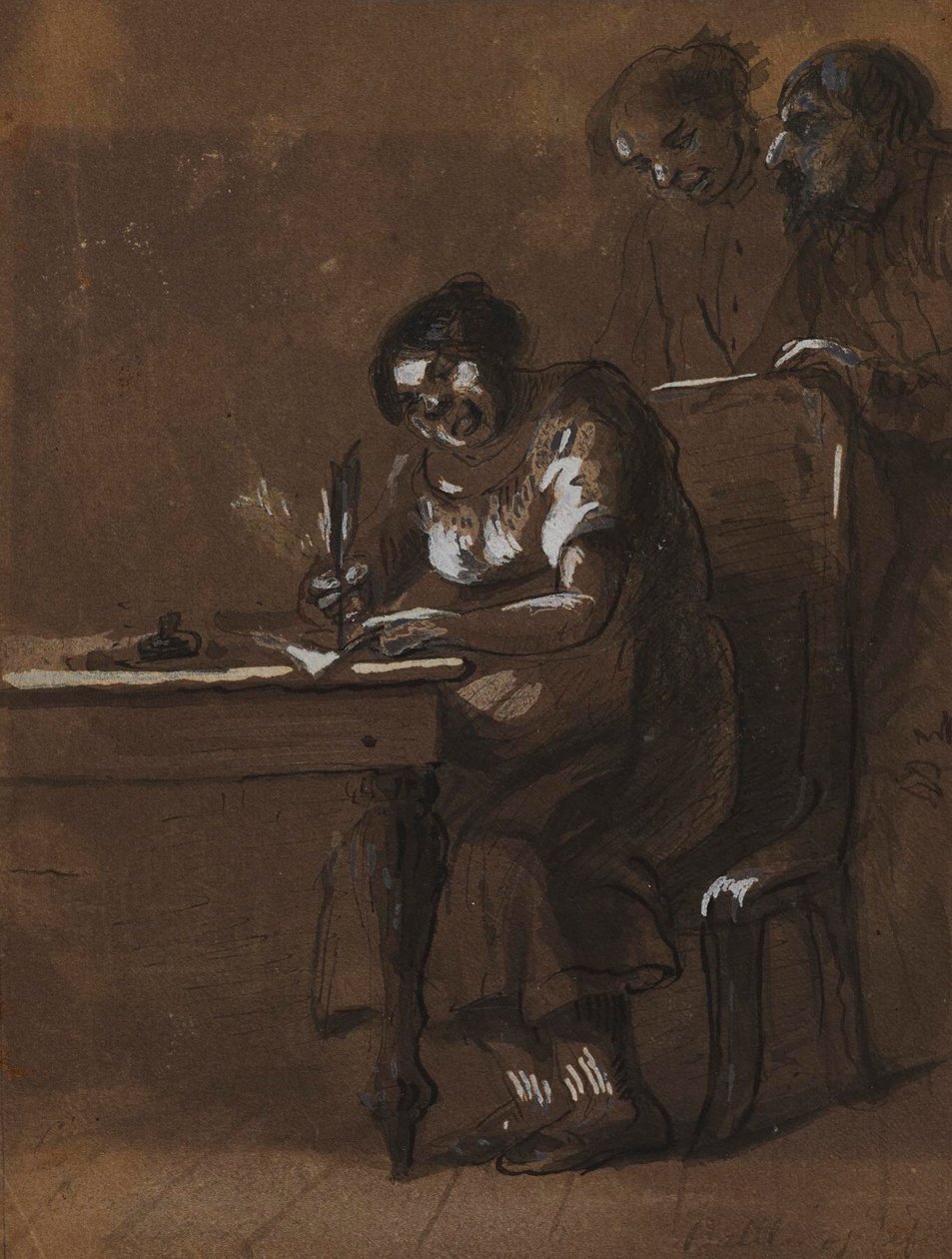 Clemence Newcome tanúként aláír alkotó: Alfred Jacob Miller