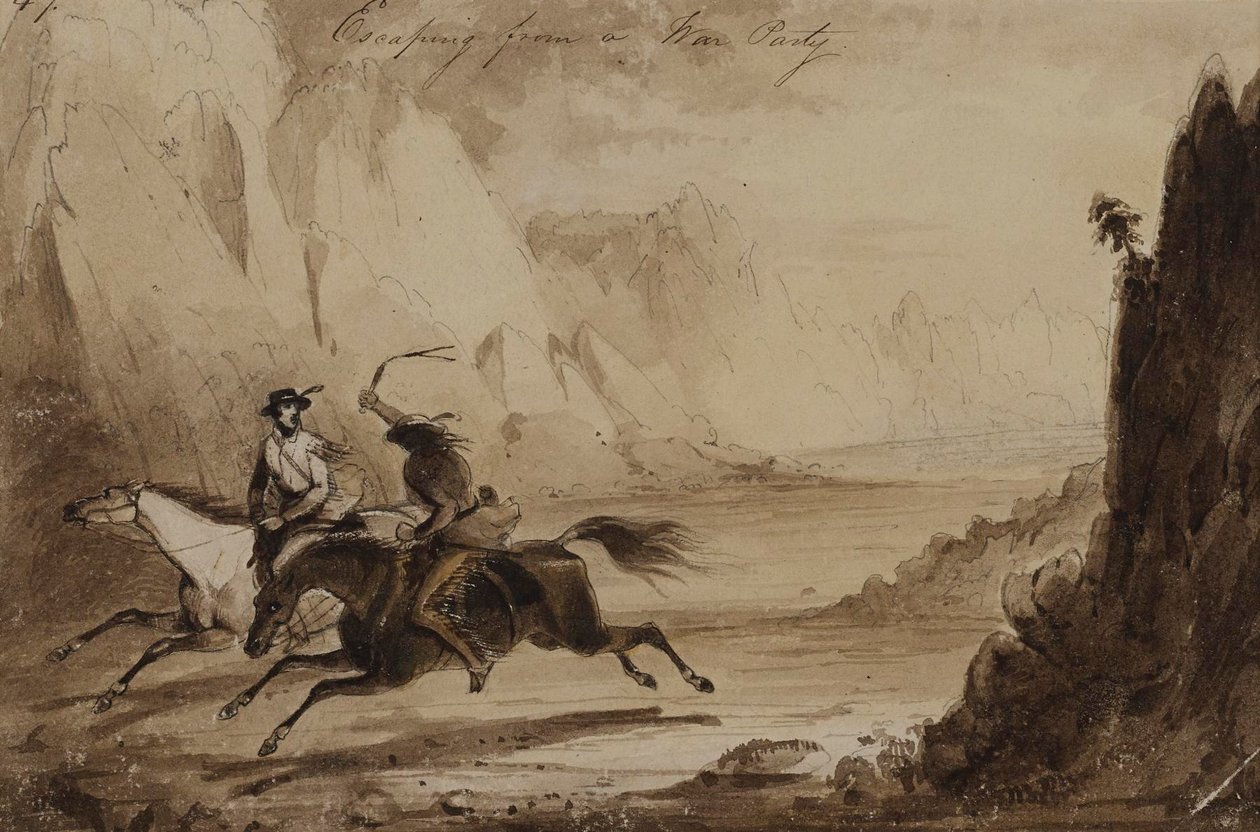 Menekülés a háborús párt elől alkotó: Alfred Jacob Miller