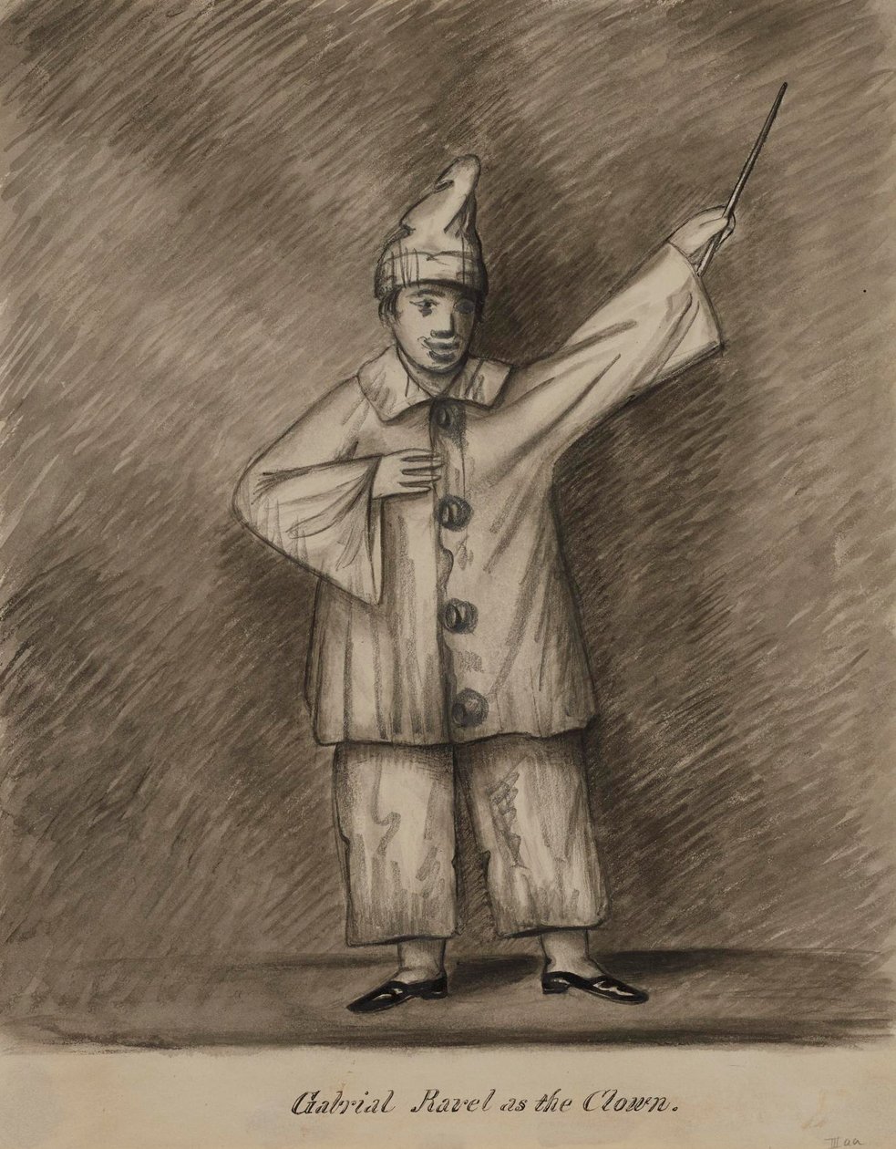 Gabriel Ravel bohócként alkotó: Alfred Jacob Miller