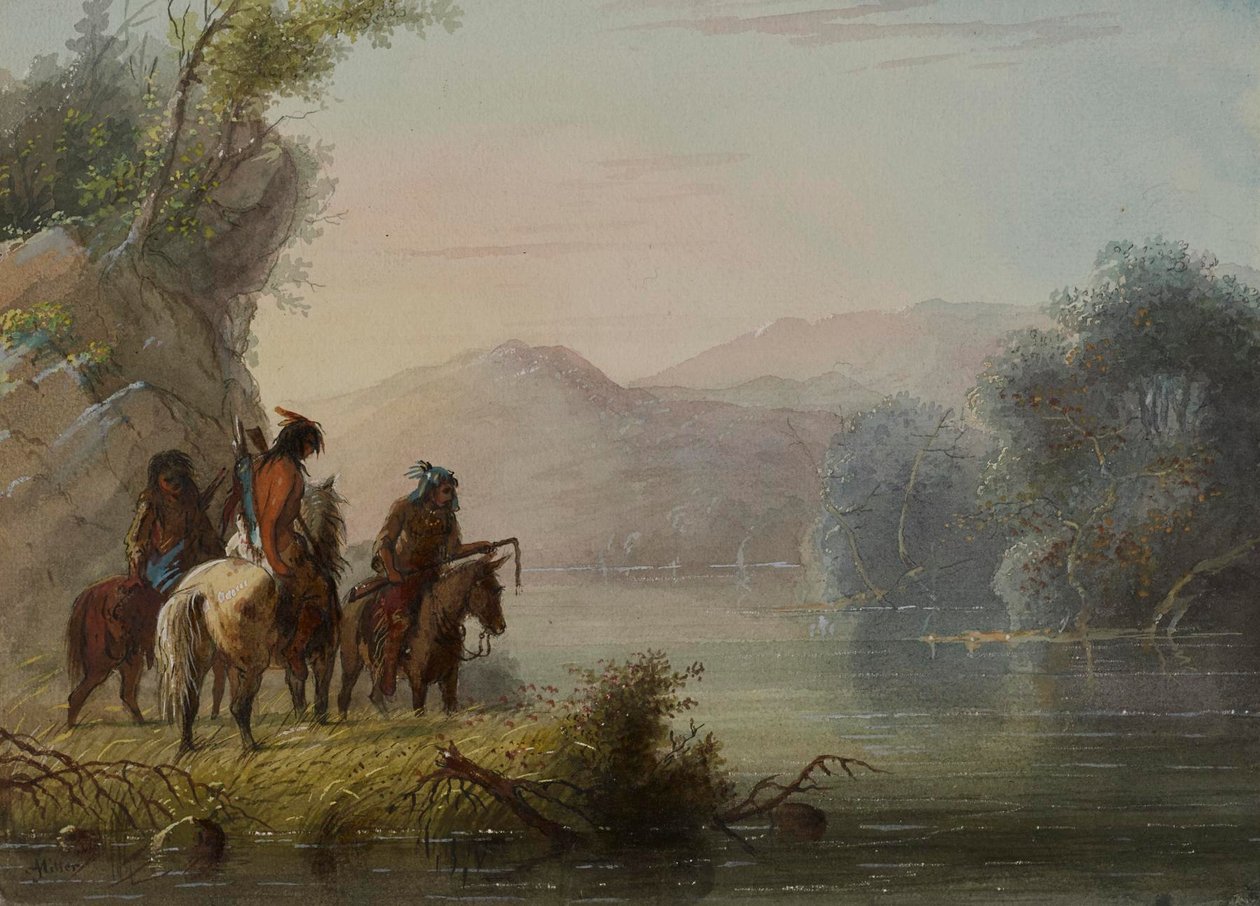 Vadászok vadat keresnek alkotó: Alfred Jacob Miller