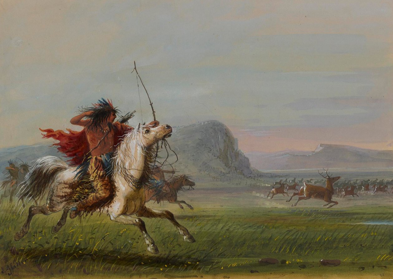 Jávorszarvasvadászat alkotó: Alfred Jacob Miller