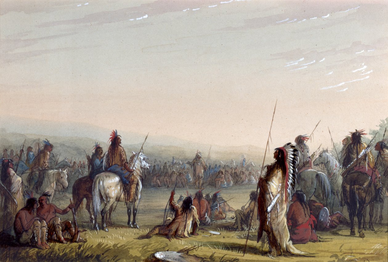 Indiai Tanács alkotó: Alfred Jacob Miller