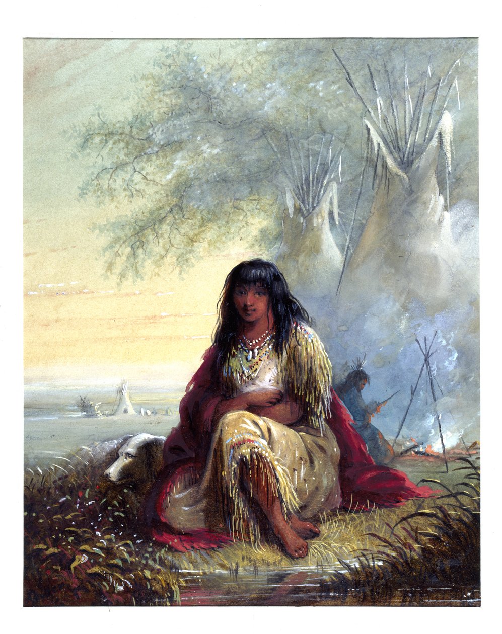 Indián lány (sziú) alkotó: Alfred Jacob Miller