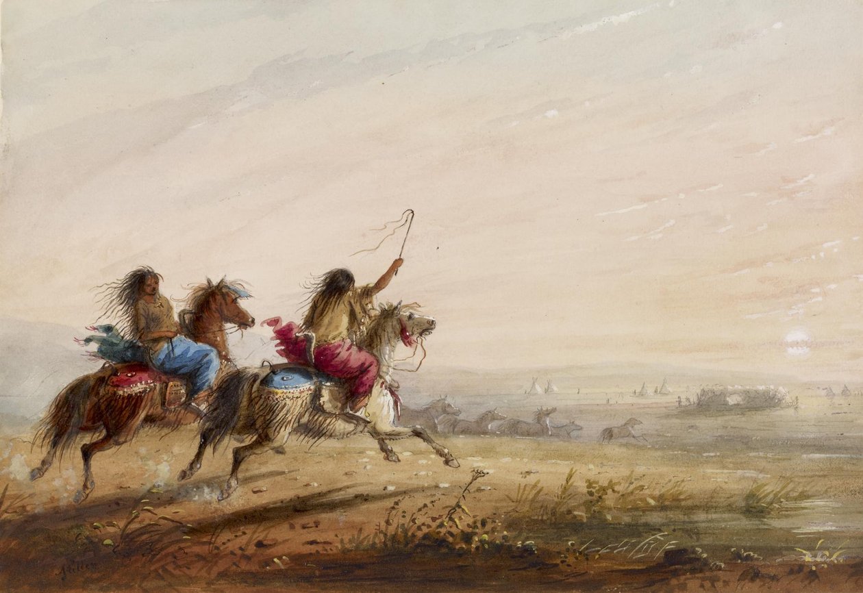 Indián lányok: verseny alkotó: Alfred Jacob Miller