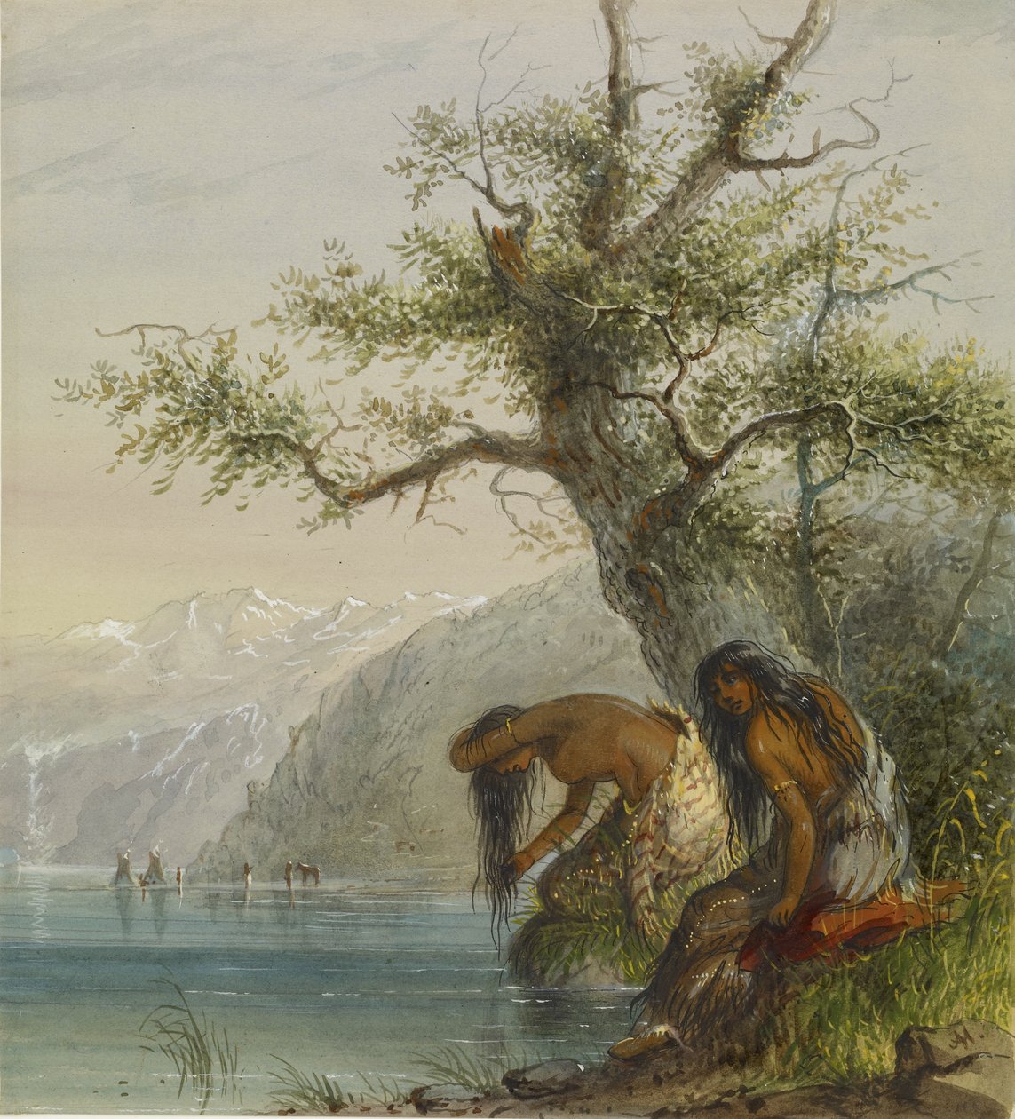 Egy indián toalettje alkotó: Alfred Jacob Miller