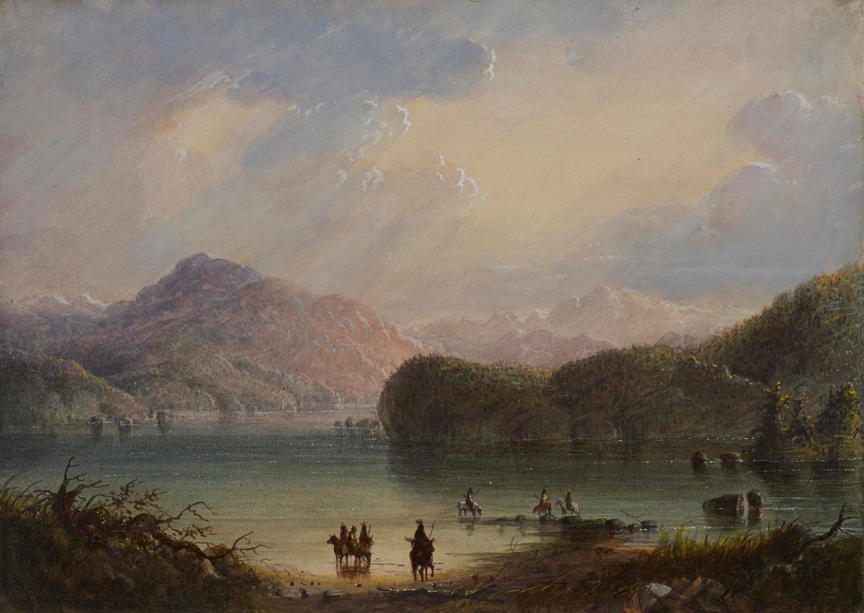 Tóparti jelenet alkotó: Alfred Jacob Miller