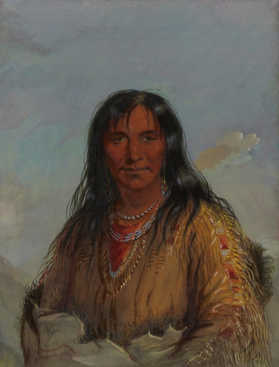 Pa-da-he: Wa-con-da - Jávorszarv-agancs - egy crow indián alkotó: Alfred Jacob Miller