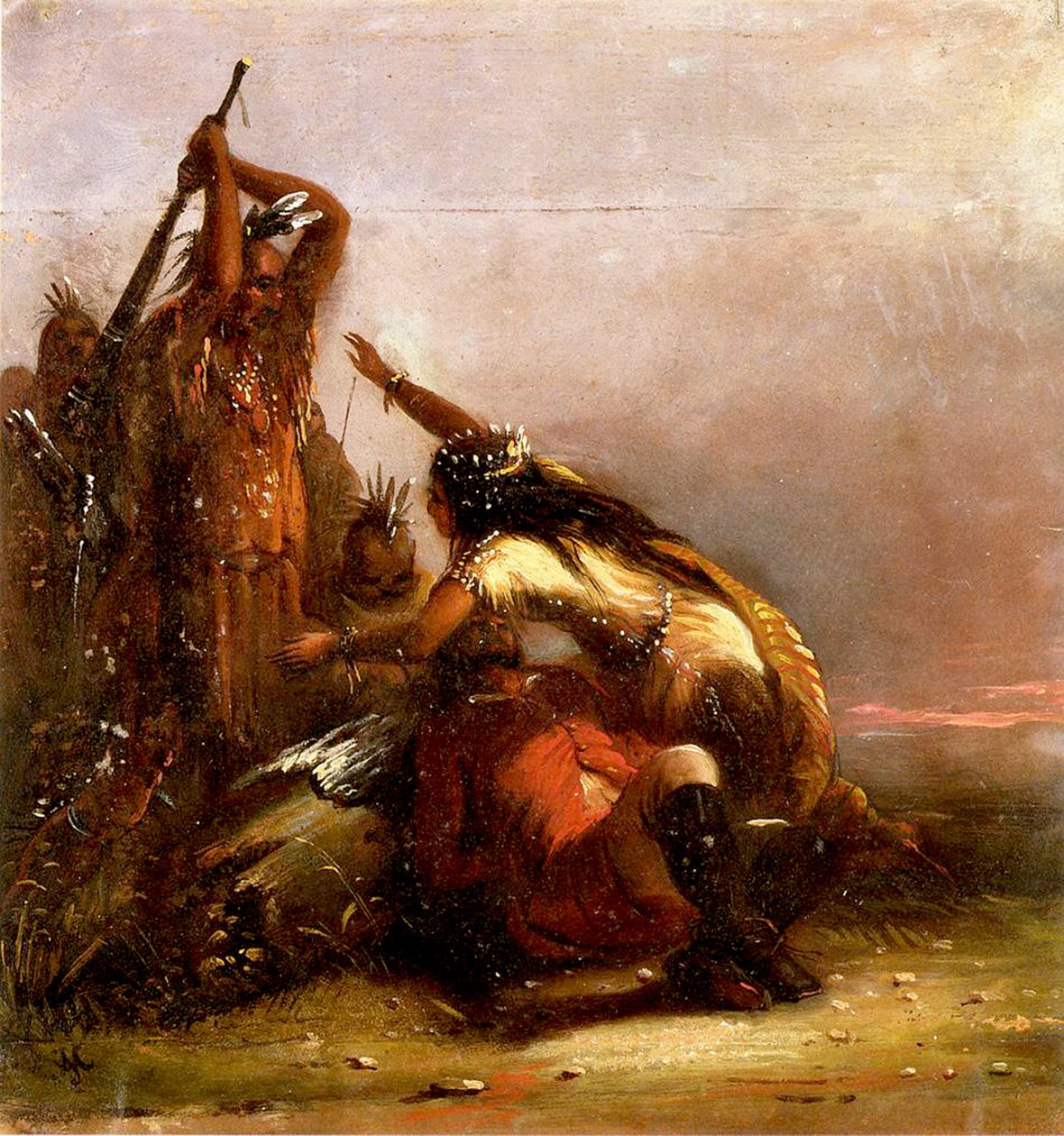 Pocahontas (olaj, papír) alkotó: Alfred Jacob Miller