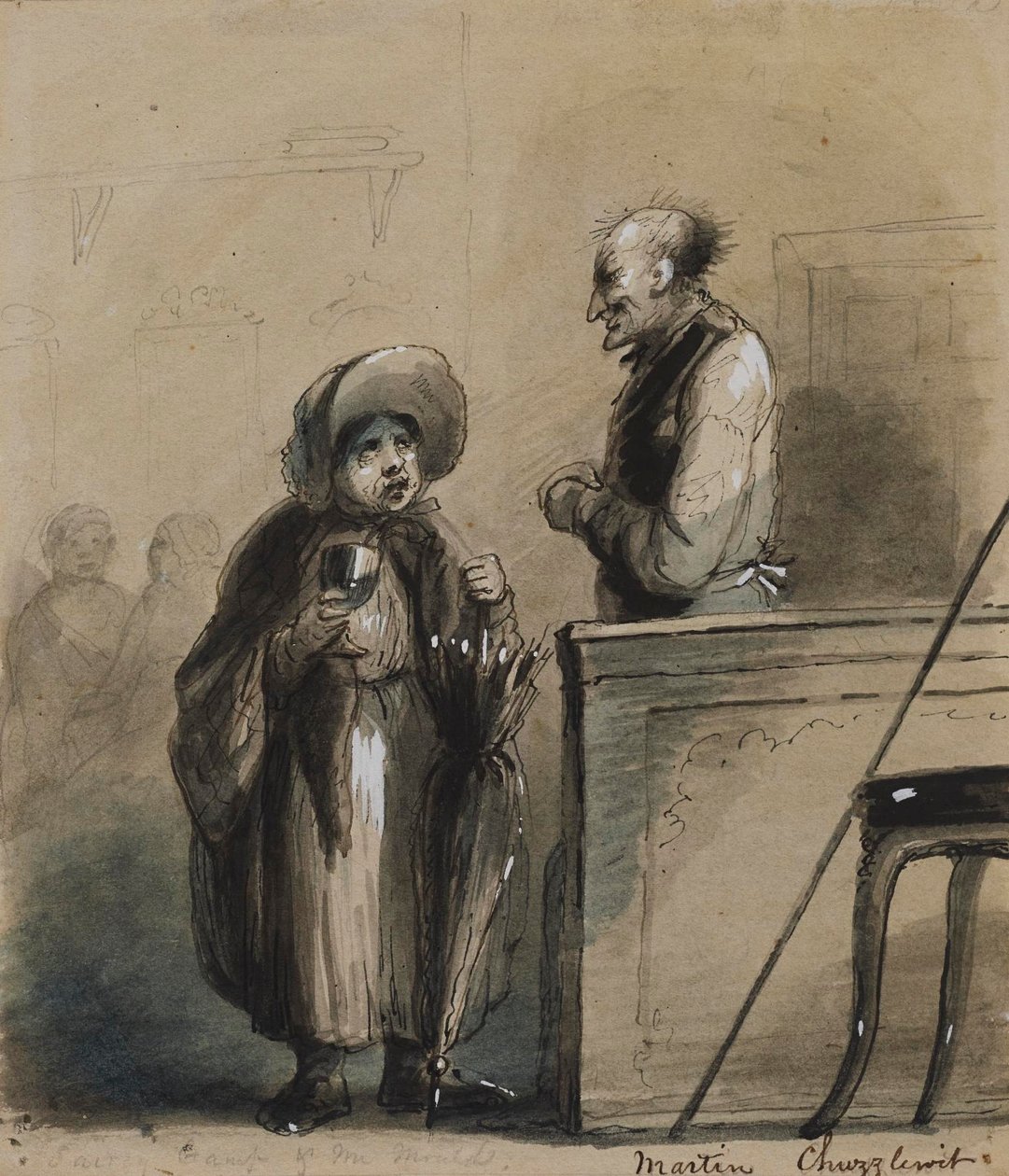 Sairey Gamp és Mould úr alkotó: Alfred Jacob Miller