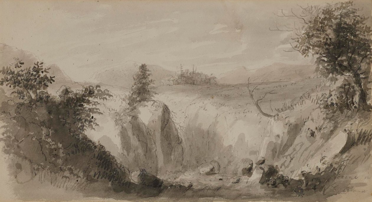 Jelenet Perthshire-ben, Skóciában alkotó: Alfred Jacob Miller