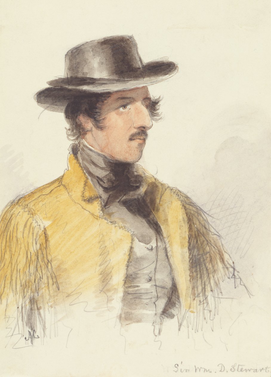 Sir William Stewart, 1837 körül (akvarell papíron) alkotó: Alfred Jacob Miller
