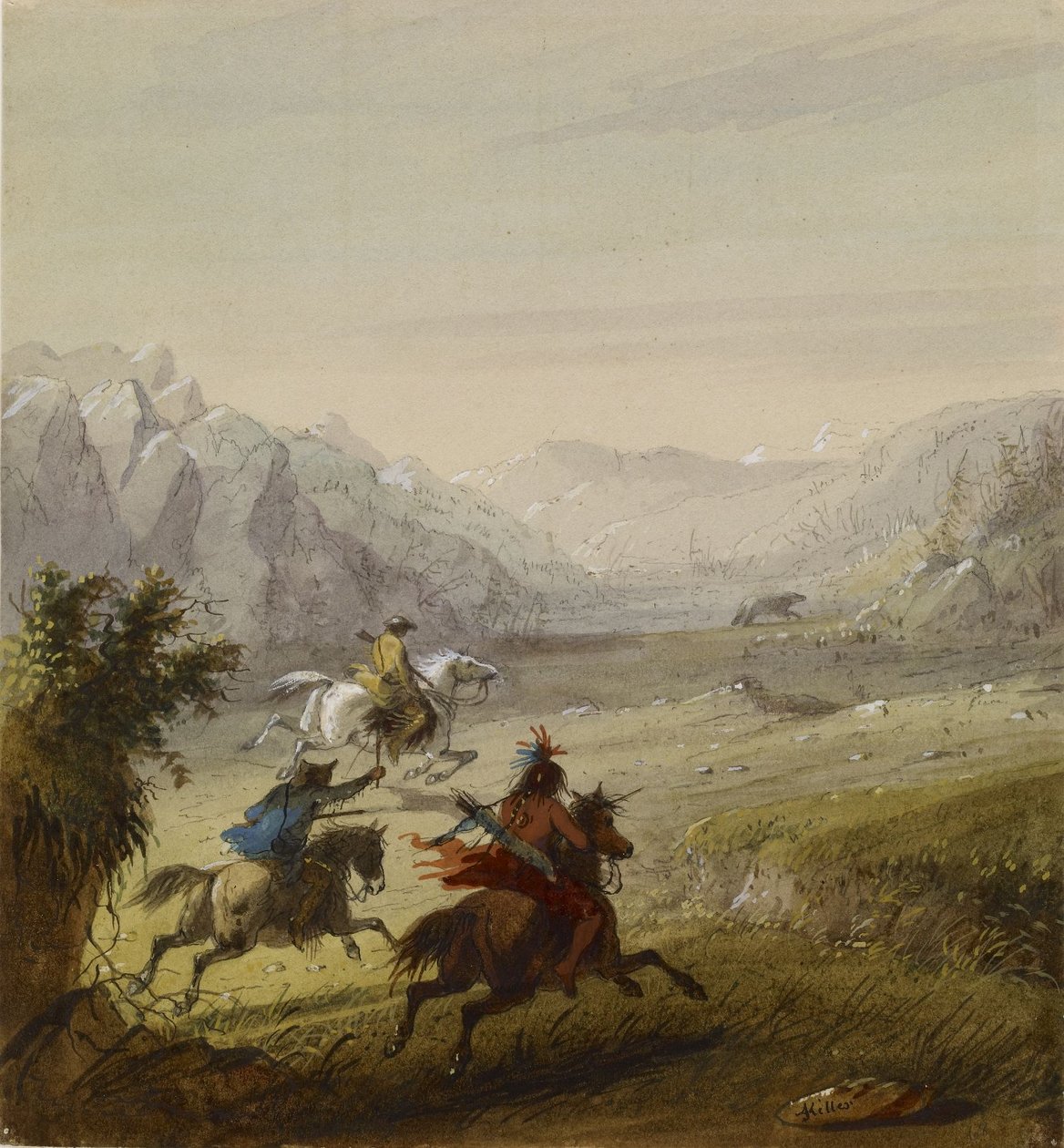 A grizzlymedve alkotó: Alfred Jacob Miller