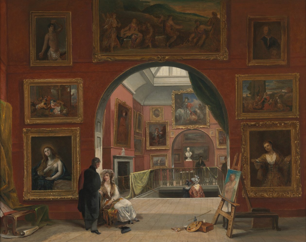 A brit intézmény belseje (Old Master Exhibition, 1832 nyar) alkotó: Alfred Joseph Woolmer