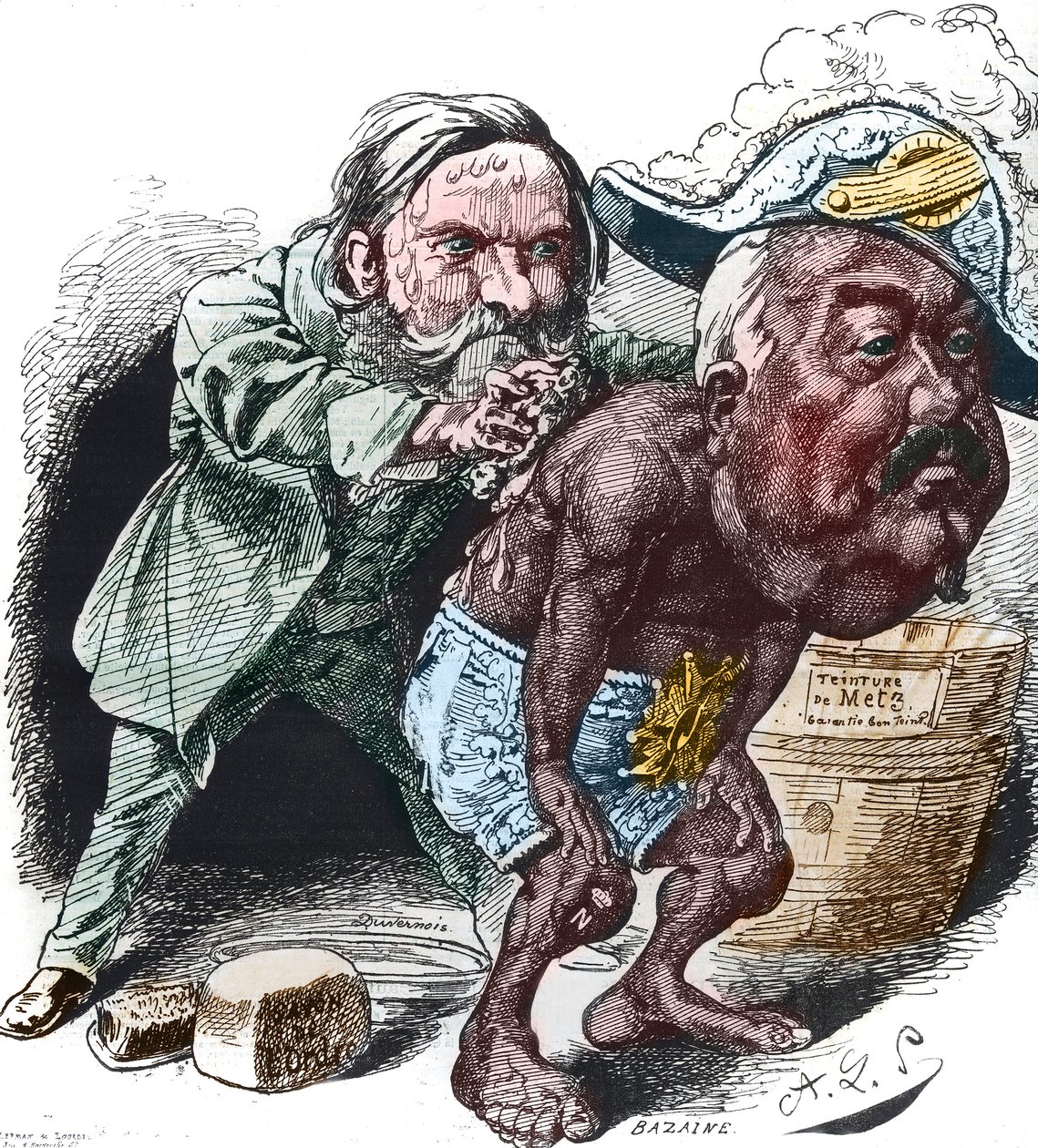 Clement Duvernois (1836-1879), francia politikus megpróbálta megtisztítani Francois Achille Bazaine-t (Francois-Achille) alkotó: Alfred Le Petit