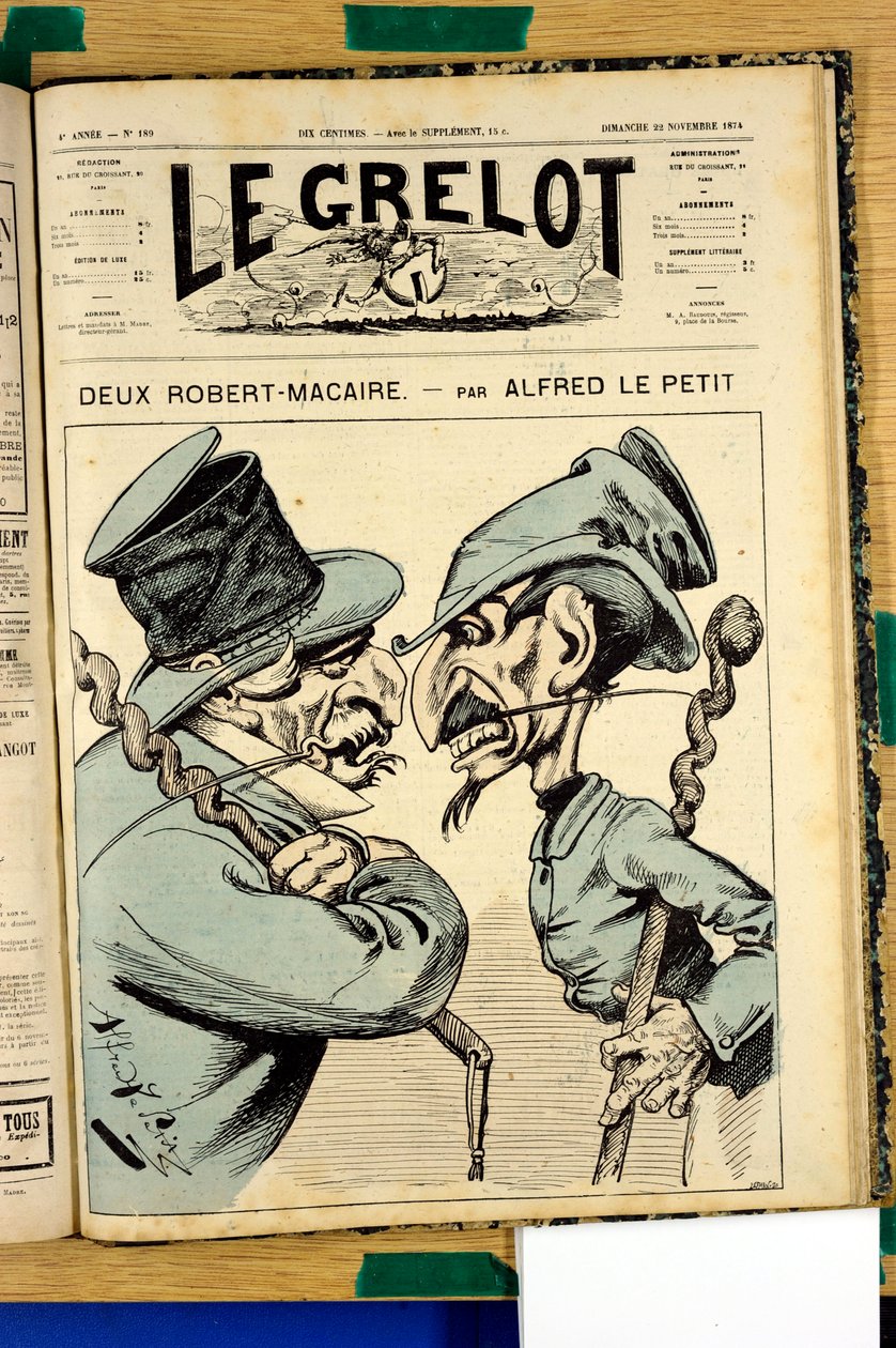 „Le Grelot” borítója, 189. szám, Színes szatirikus alkotó: Alfred Le Petit