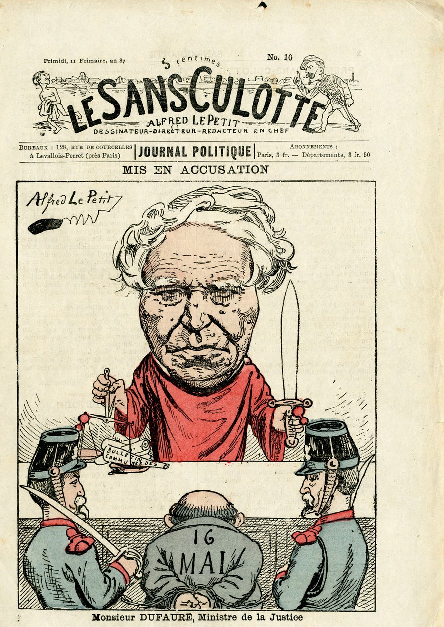 A „Le Sans-Panlotte” 10. szám borítója, színes szatirikus alkotó: Alfred Le Petit