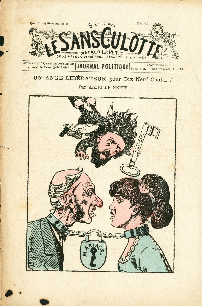 A „Le Sans-Panlotte” címlapja, 28. szám, Satirique en Couleurs alkotó: Alfred Le Petit