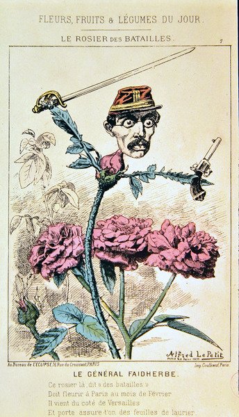 Louis Faidherbe tábornok, a "Nap virágai, gyümölcsei és zöldségei" című rajzfilmsorozatból alkotó: Alfred Le Petit