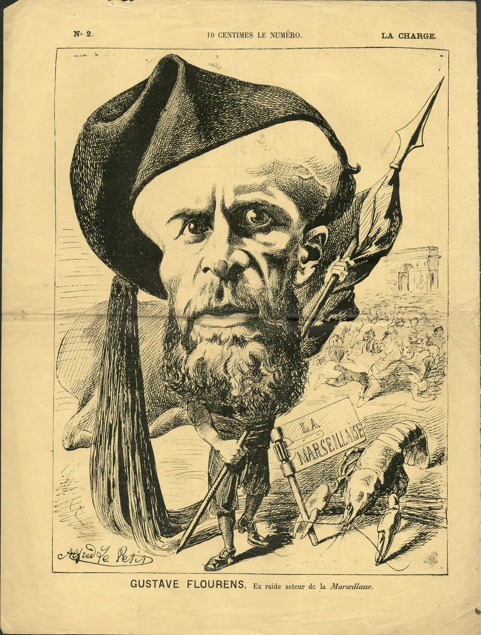 Alfred Le Pete (1841-1909) illusztrációja: La Charge (1870), 2. szám - Flourens Emile alkotó: Alfred Le Petit