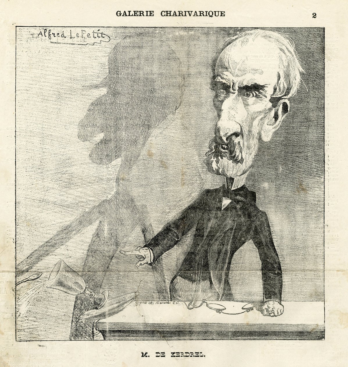 Illusztráció: Alfred Le Pete (1841-1909) Le Charivariban alkotó: Alfred Le Petit