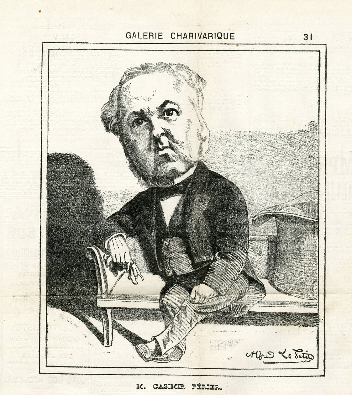 Illusztráció Le Charivariban alkotó: Alfred Le Petit