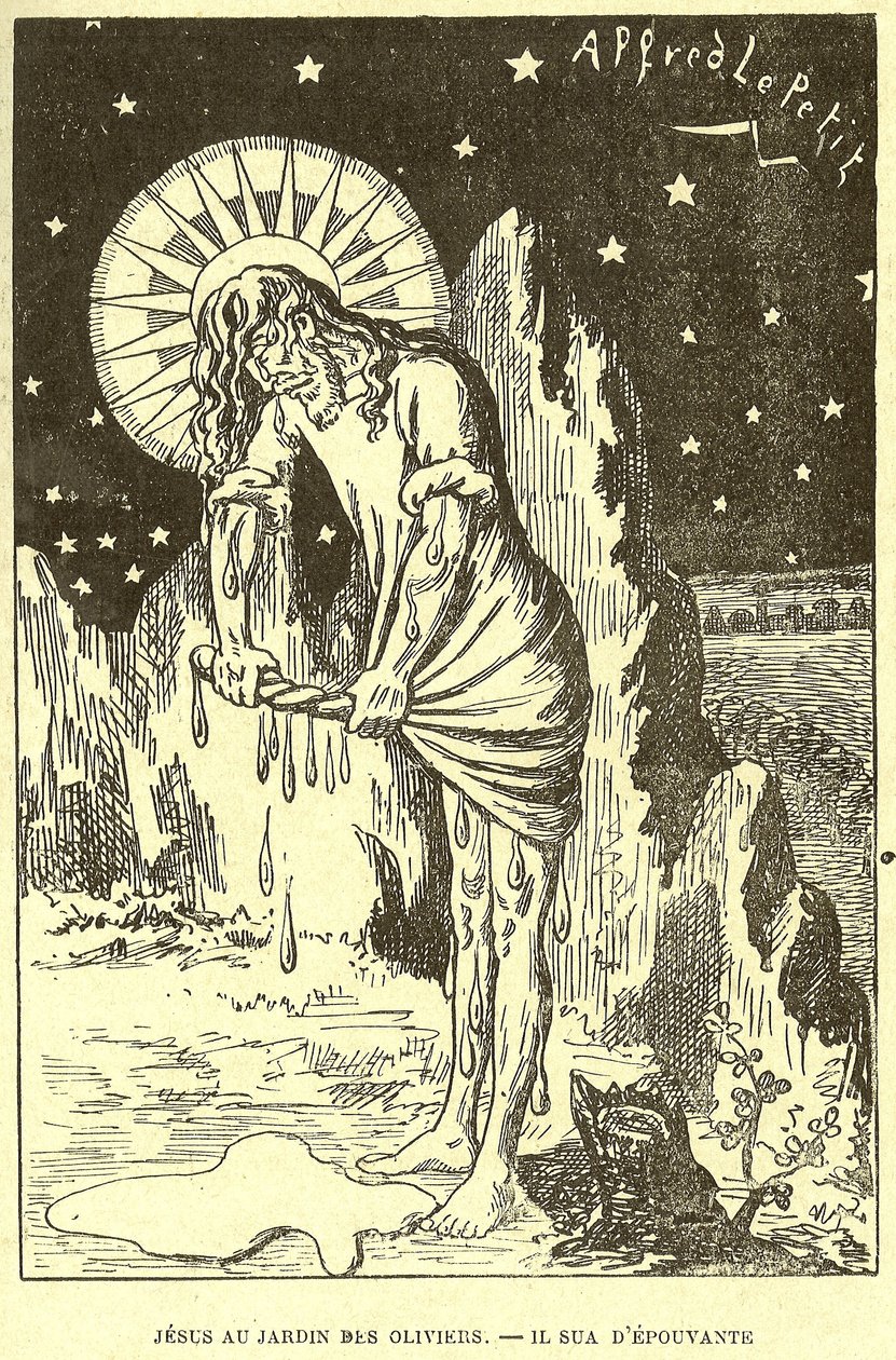 Illusztráció Alfred Le Pete-ről (1841-1909) Gros-Jeanban és plébániájáról alkotó: Alfred Le Petit