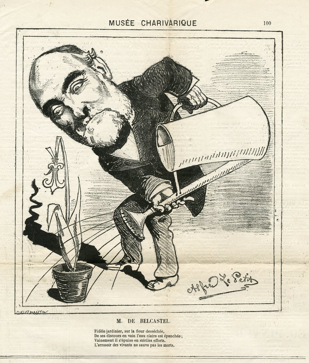 Alfred Le Pete (1841-1909) illusztrációja Le Charivariban alkotó: Alfred Le Petit