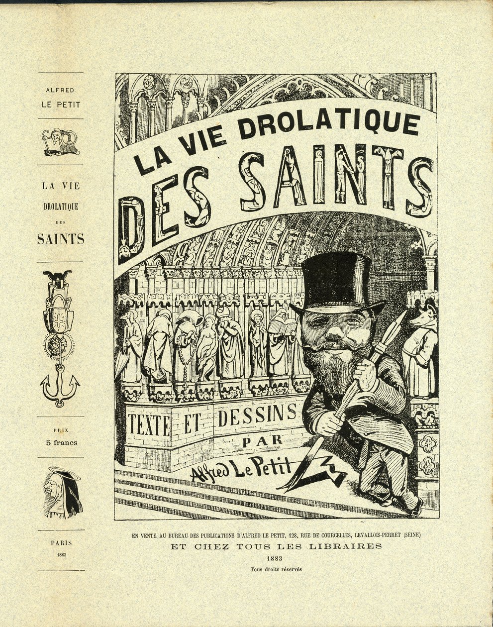 A kis Alfréd (1841-1909) illusztrációja a Szentek drasztikus életében - Fiókok, önarckép - Szentek - A kis Alfréd alkotó: Alfred Le Petit