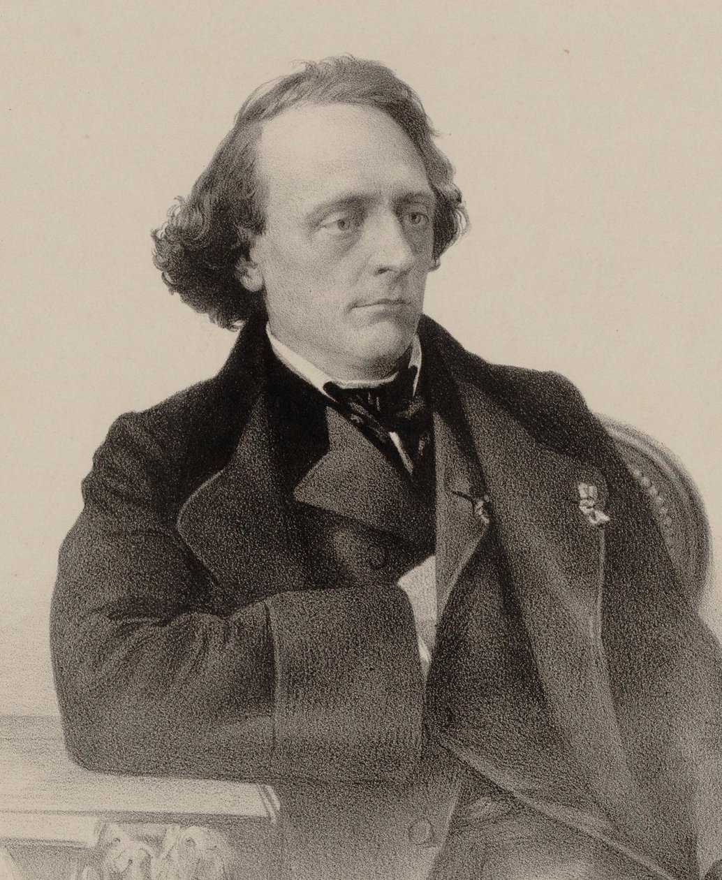 Henry Litolff zongoraművész és zeneszerző portréja 1818-1891, 1858. alkotó: Alfred Lemoine