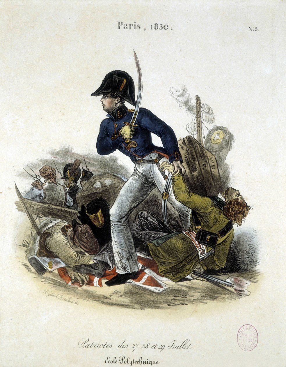 Politechnikus az 1830-as Lemercier forradalom idején. alkotó: Alfred Leon Lemercier