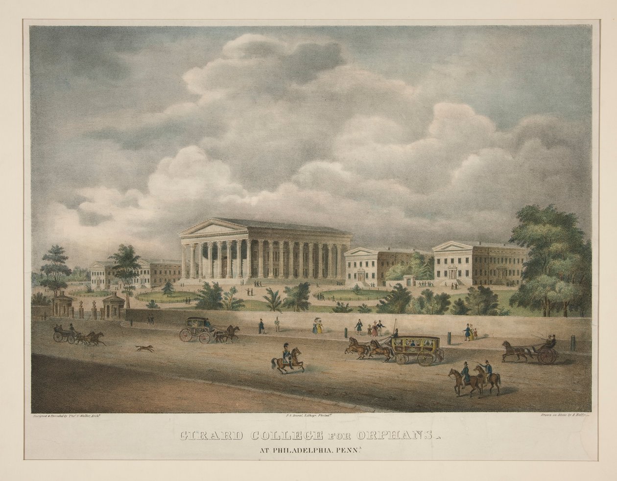 Girard College for Orphans – Philadelphiában, Pennában. alkotó: Alfred M. Hoffy