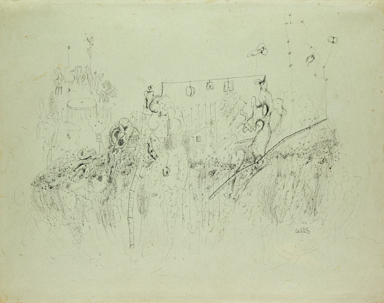 Cím nélkül, 1941-42 körül (indiai tinta papíron) alkotó: Alfred Otto Wolfgang Schulze Wols