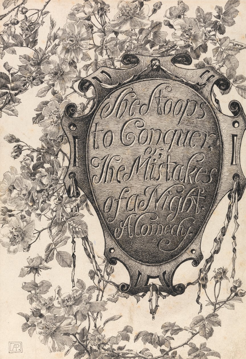 Címlap a She Stoops to Conquer-ből alkotó: Alfred Parsons