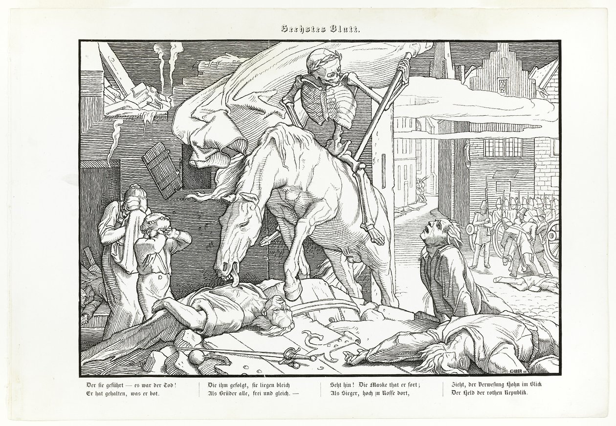 Szintén egy haláltánc, VII. tányér alkotó: Alfred Rethel