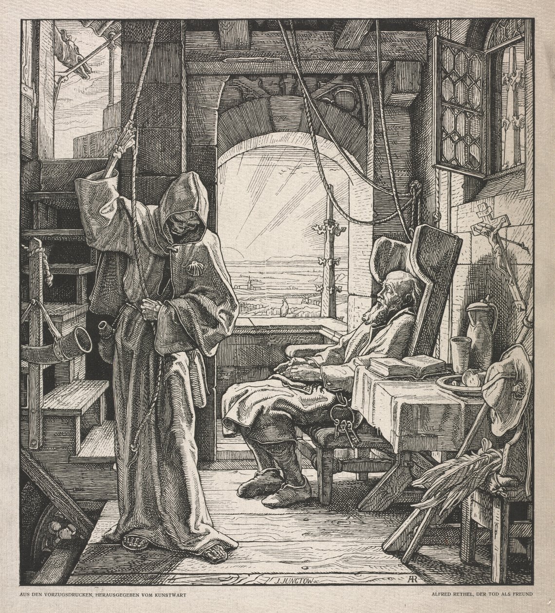 Haláltánc: A halál mint barát alkotó: Alfred Rethel