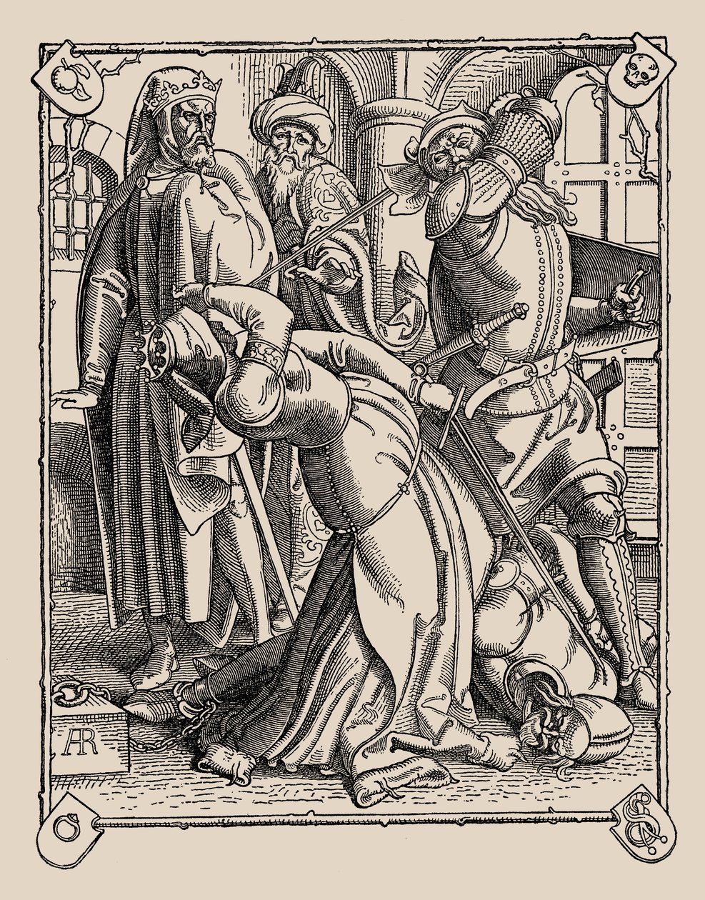 Die Nibelungen. Hogyan ölték meg Gunthert, Hagent és Kriemhildet, 1840-1841. alkotó: Alfred Rethel