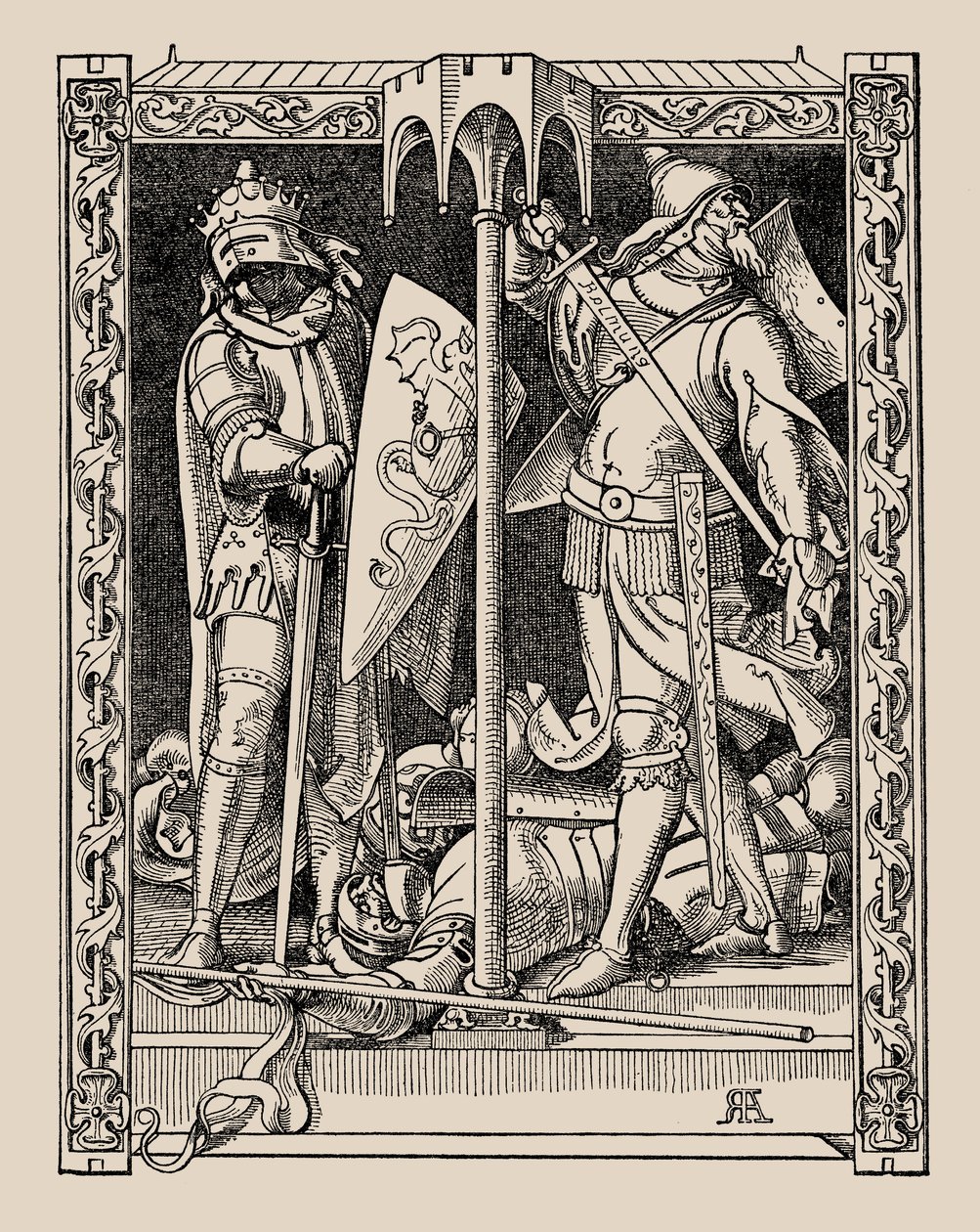 Die Nibelungen. Hogyan gyilkoltak meg Sir Dietrich férfiakat 1840-1841. alkotó: Alfred Rethel