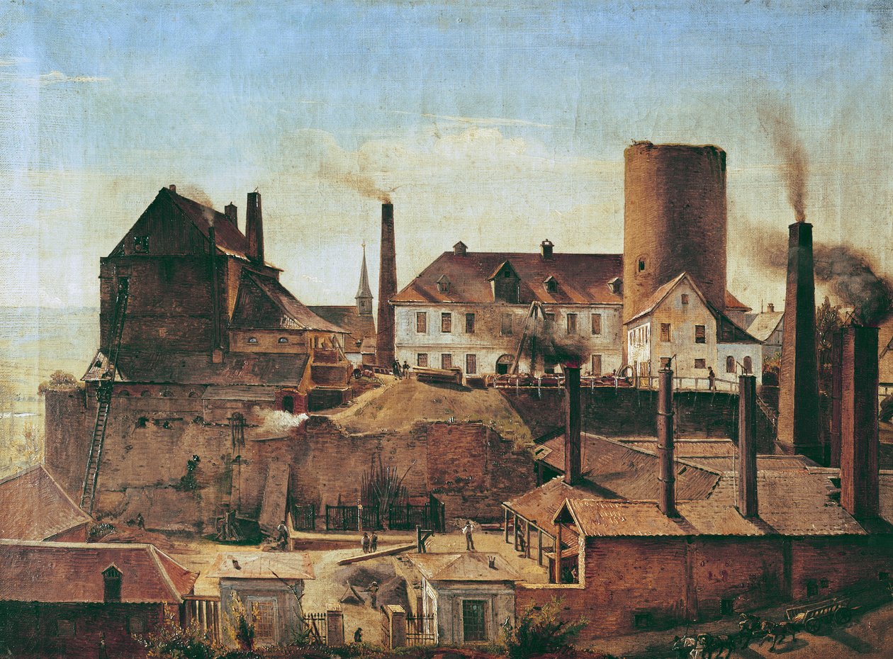 A Harkort-gyár Burg Wetterben, 1834 körül alkotó: Alfred Rethel