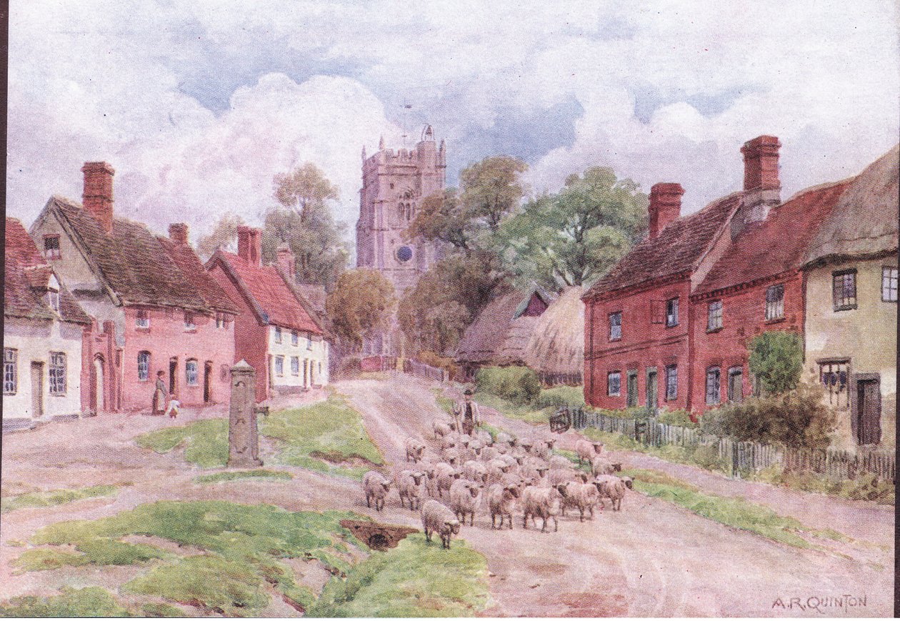 Monks Eleigh, Suffolk, a The Cottages and the Village Life of Rural Englandből, amelyet a Dent & Sons Limited adott ki alkotó: Alfred Robert Quinton