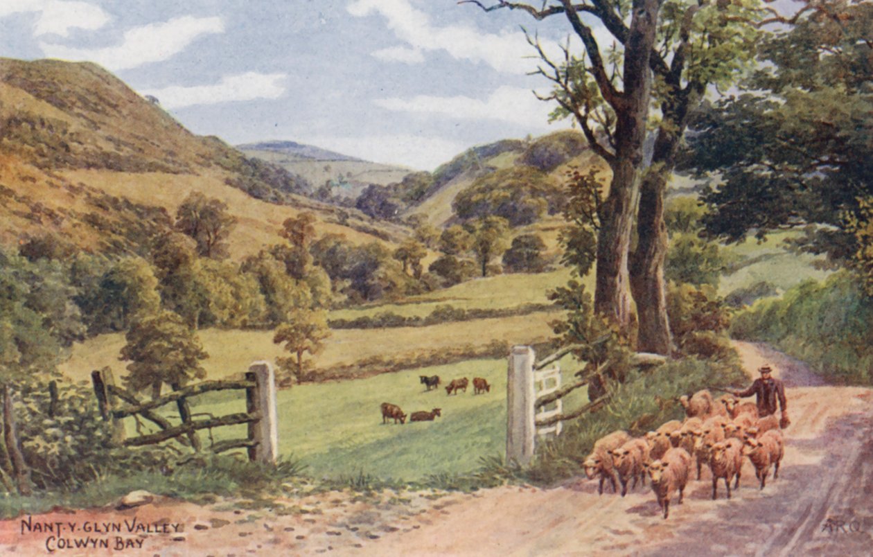 Nant Y Glyn Valley, Colwyn Bay (színes litográfia) alkotó: Alfred Robert Quinton