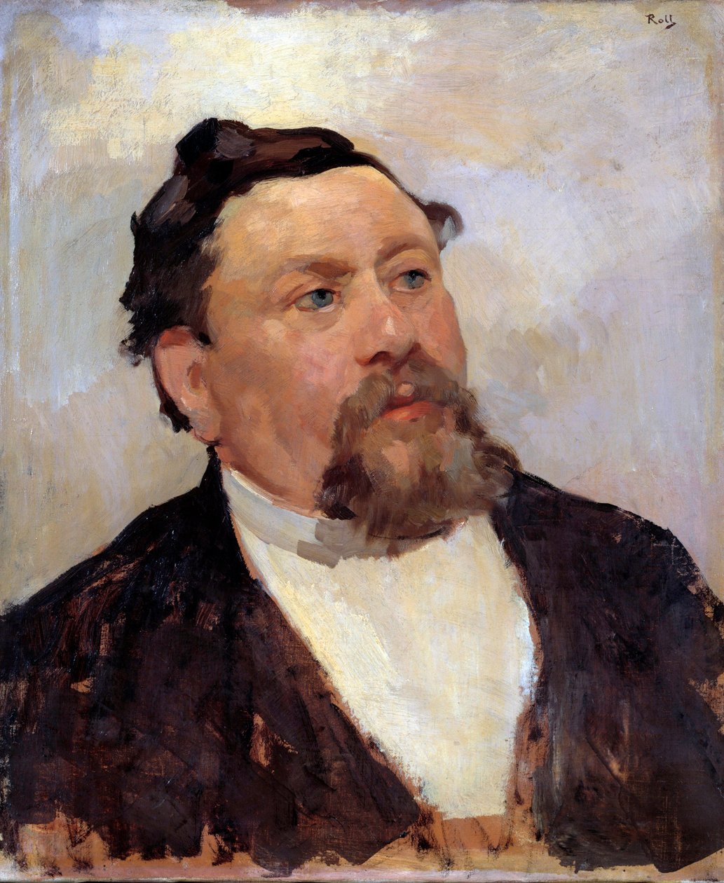 Armand Fallieres (1841-1931) köztársasági elnök, majd közoktatási miniszter portréja Alfred Philippe Roll festménye (1846-1919) 19. század V. 0,56x0,46 m alkotó: Alfred Roll