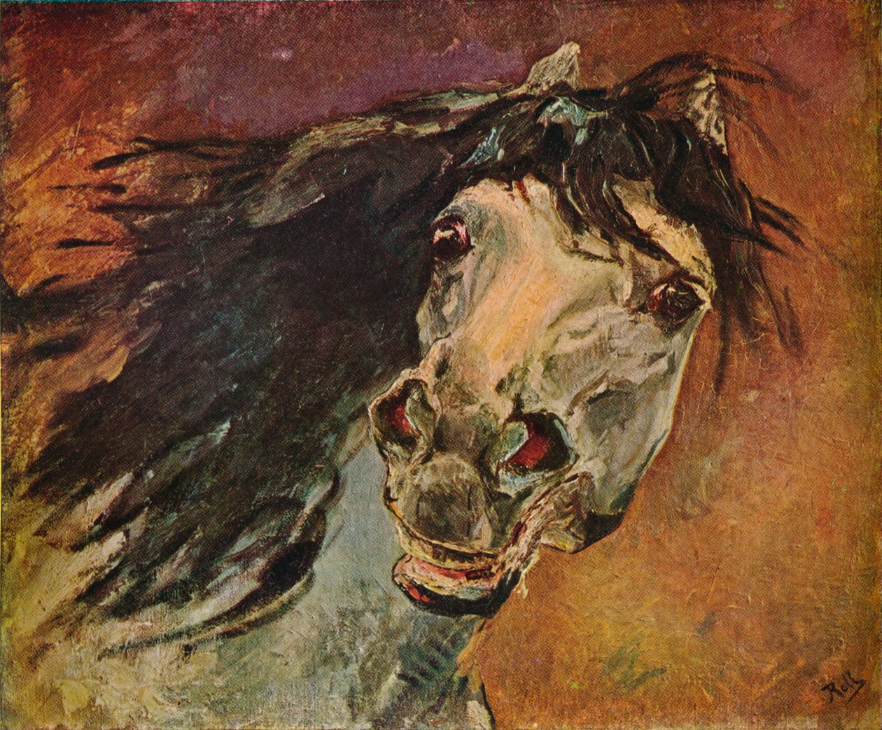 Andalúz lófej, c1910 alkotó: Alfred Roll