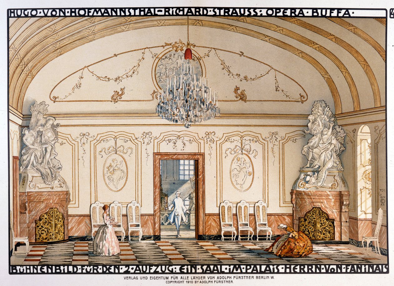 Richard Strauss: Der Rosenkavaliert (The Rosenkavalier) Roller szcenográfia. 2. felvonás alkotó: Alfred Roller