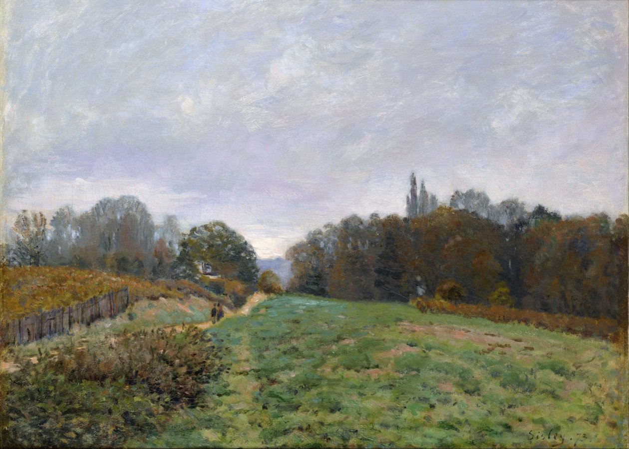 Louveciennes-i táj. alkotó: Alfred Sisley