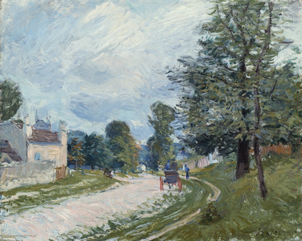 Egy kanyar az úton alkotó: Alfred Sisley